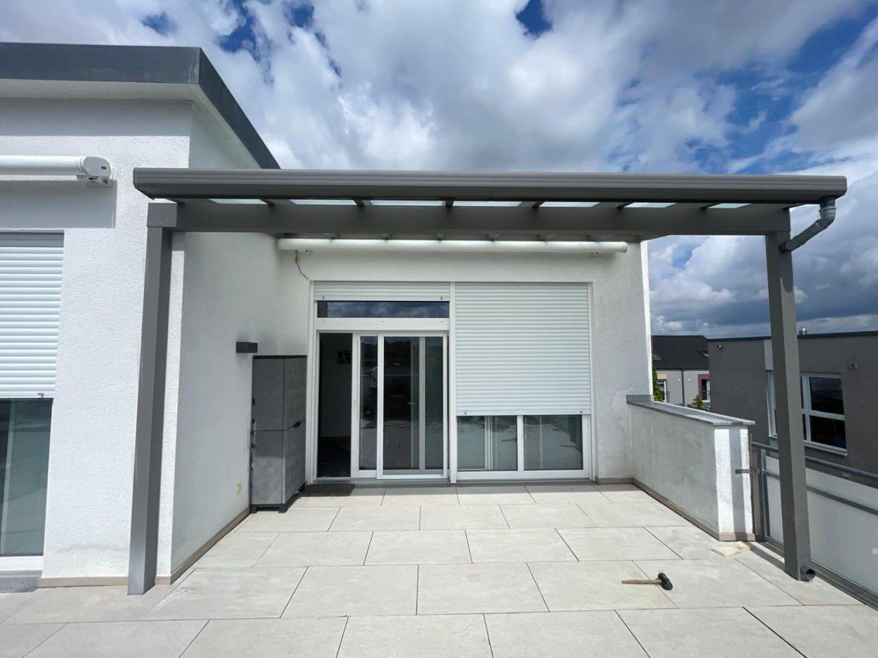 Überdachung der Dachterrasse – nachher