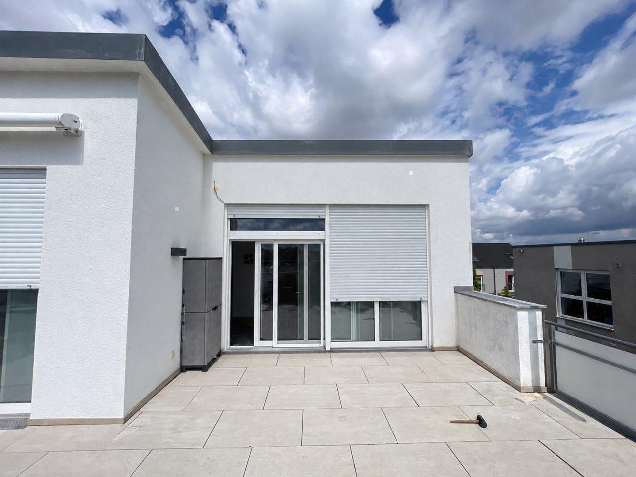 Überdachung der Dachterrasse – vorher